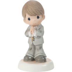 Hallmark - Precious Moments My First Communion Brunette Boy Figurine, 5.1