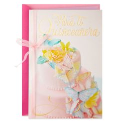 Hallmark - Butterfly Cake Spanish-Language Quinceaera Card