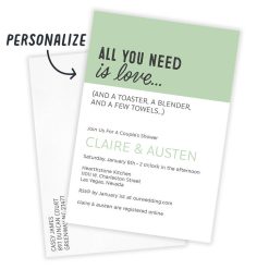 Alternative view of Hallmark - All You Need Is Love Flat Couples Wedding Shower Invitation