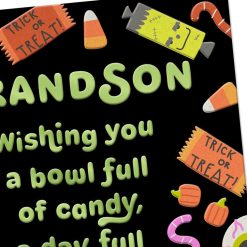 Alternative view of Hallmark - Candy, Fun and Heart Full of Happy Halloween Card for Grandson