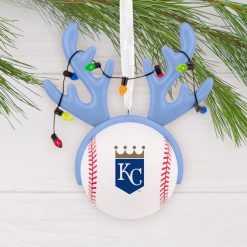 Alternative view of Hallmark - MLB Kansas City Royals Reindeer Baseball Hallmark - Ornament