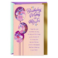 Hallmark - You Deserve Everything You Wish For Birthday Card for Sister