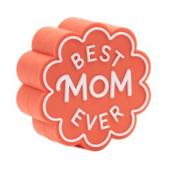 Hallmark - Charmers Best Mom Ever Coral Silicone Charm