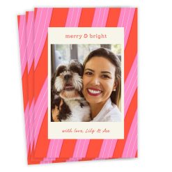 Hallmark - Merry and Bright Peppermint Flat Christmas Photo Card