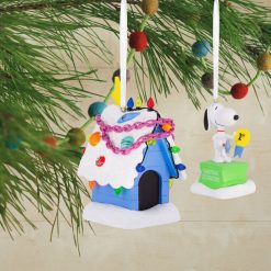 Alternative view of Hallmark - Peanuts Snoopy and Holiday Doghouse Hallmark - Ornaments, Set of 2