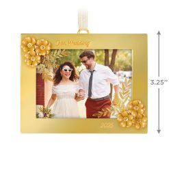 Alternative view of Hallmark - Our Wedding 2025 Metal Personalized Ornament, Custom Photo