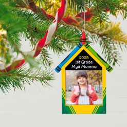 Alternative view of Hallmark - Crayola Schoolhouse Personalized Ornament, Custom Photo and Text