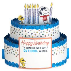 Alternative view of Hallmark - Peanuts Joe Cool Snoopy Cake 3D Pop-Up Birthday Card