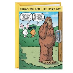 Hallmark - Bigfoot Pay Phone Funny Birthday Card