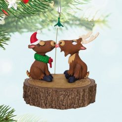Alternative view of Hallmark - Merry Kiss-Moose Musical Ornament With Motion