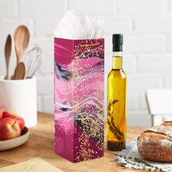 Alternative view of Hallmark - 13" Marbled Purple Wine Gift Bag