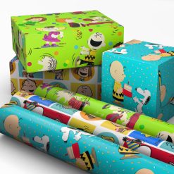 Alternative view of Hallmark - Peanuts Party Fun 3-Pack Assorted Wrapping Paper Roll Bundle, 60 sq. ft. total