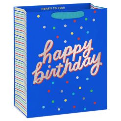 Hallmark - 13" Happy Birthday on Blue Large Gift Bag