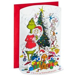 Hallmark - Dr. Seuss How the Grinch Stole Christmas! 3D Pop-Up Boxed Christmas Cards, Pack of 8