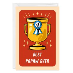 Hallmark - Personalized #1 Ribbon and Trophy Card