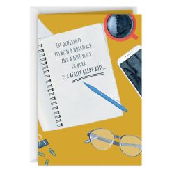 Hallmark - You Make a Difference Boss's Day Card