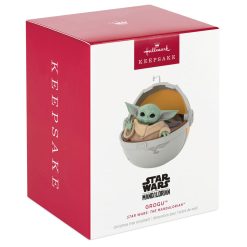 Alternative view of Hallmark - Star Wars: The Mandalorian Grogu in Hovering Pram Ornament