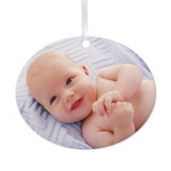 Hallmark - Horizontal Oval Metal Personalized Ornament, Custom Photo