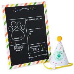 Hallmark - Pet Birthday Chalkboard With Party Hat