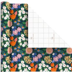 Hallmark - Vibrant Flowers Wrapping Paper Mini Roll, 38.8 sq. ft.