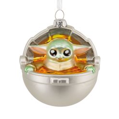 Hallmark - Star Wars: The Mandalorian Grogu in Pram Blown Glass Hallmark - Ornament