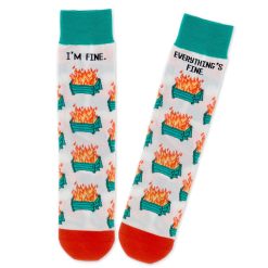 Hallmark - Dumpster Fire Novelty Crew Socks