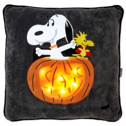 Alternative view of Hallmark - Peanuts Snoopy the Vampire Beagle Light-Up Pillow, 17x17
