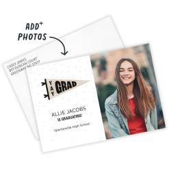 Alternative view of Hallmark - Yay Grad Pennant Flat Graduation Announcement
