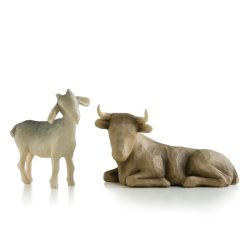 Hallmark - Willow Tree Ox & Goat Nativity Figurines