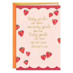 Hallmark - Sweet, Fun and Loved a Ton New Baby Girl Card