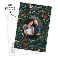 Alternative view of Hallmark - Woodland Tapestry Flat Holiday Photo Card