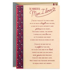 Hallmark - The Wonderful Man I Love Birthday Card