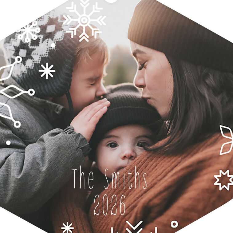 Hallmark - Snowflakes Metal Personalized Ornament, Custom Photo and Text - Image 5