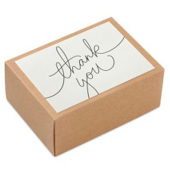 Hallmark - Black Script on Ivory Blank Thank You Notes, Pack of 40