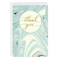 Hallmark - Elegant Ink Swirl Custom Thank You Card