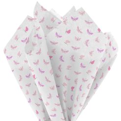 Alternative view of Hallmark - Pink Butterflies on White Mother's Day Tissue Paper, 6 sheets
