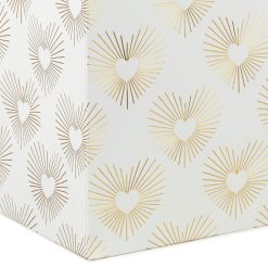Alternative view of Hallmark - 15" Gold Hearts on White Extra-Deep Gift Bag