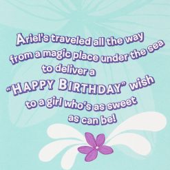 Alternative view of Hallmark - Disney The Little Mermaid Ariel Birthday Card With Keychain for Her