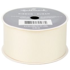 Hallmark - 1.5 Antique White Grosgrain Ribbon, 12.9'