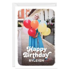 Hallmark - Personalized Full Photo Birthday Photo Card, 5x7 Vertical