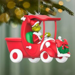 Alternative view of Hallmark - Dr. Seuss's How the Grinch Stole Christmas! A Grinchy Sleigh On the Way Ornament