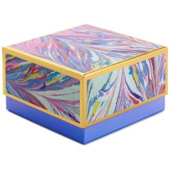 Hallmark - Periwinkle Marbled Medium Square Gift Box, 7