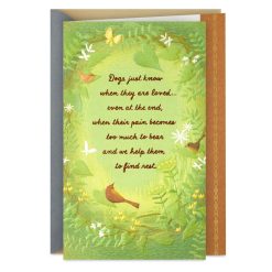 Hallmark - They Know When They're Loved Sympathy Card for Loss of Dog