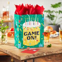 Alternative view of Hallmark - 13" Game On! Pixelated Cake Large Birthday Gift Bag