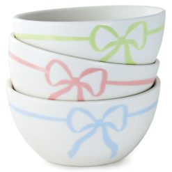 Hallmark - Lacey Chabert Collection Pastel Bow Ceramic Bowls, Set of 3