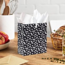 Alternative view of Hallmark - 4.6" Black and White Mod Shapes Gift Card Holder Mini Bag