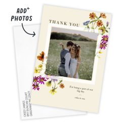 Alternative view of Hallmark - Colorful Wildflowers Wedding Thank-You Card