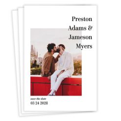 Hallmark - Modern White Frame Flat Wedding Save the Date