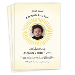 Hallmark - First Trip Around the Sun Flat Birthday Invitation