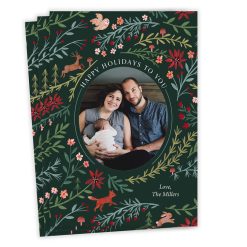 Hallmark - Woodland Tapestry Flat Holiday Photo Card